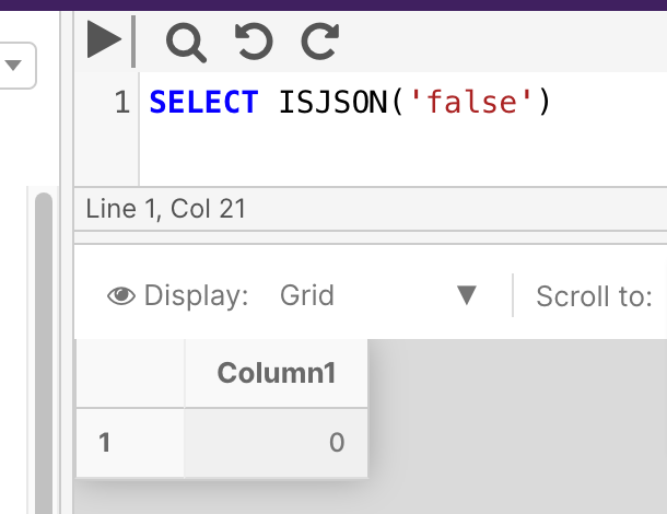 ISJSON Example