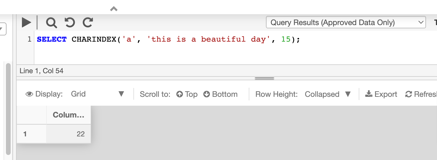 Image 2: CHARINDEX Function Results Example 2