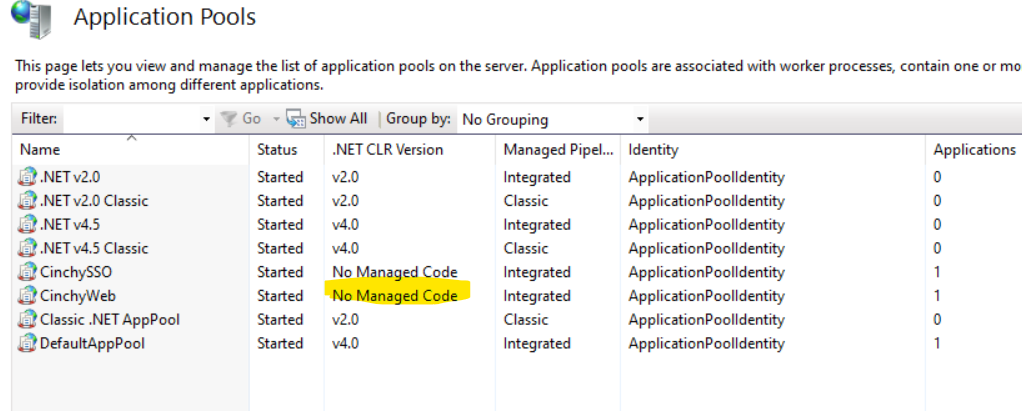 IIS APplication Pool