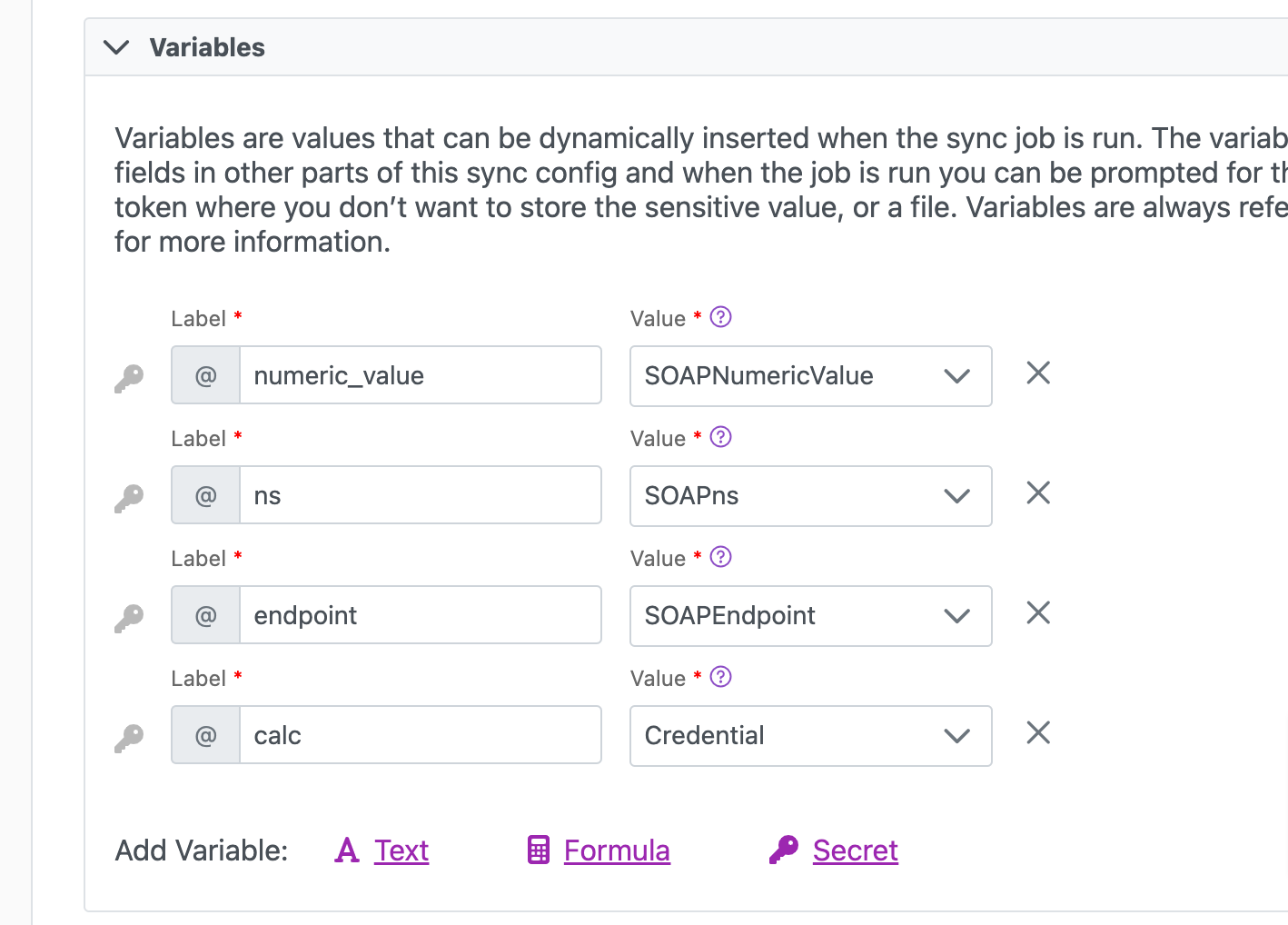 SOAP Info Tab Example