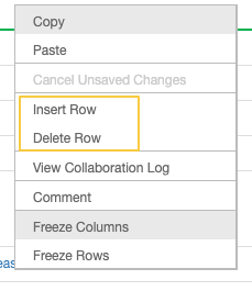 Image 1: Inserting/Deleting Rows