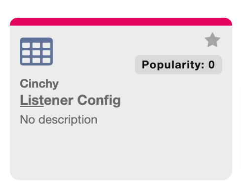 Image 16: Listener Config table