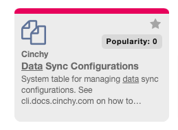 Image 20: Data Sync Configurations table