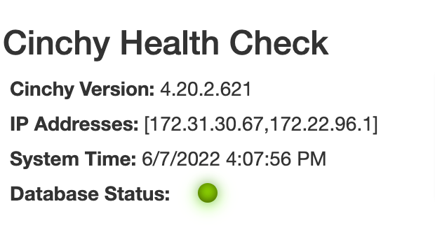 Image 1: The Cinchy Healthcheck